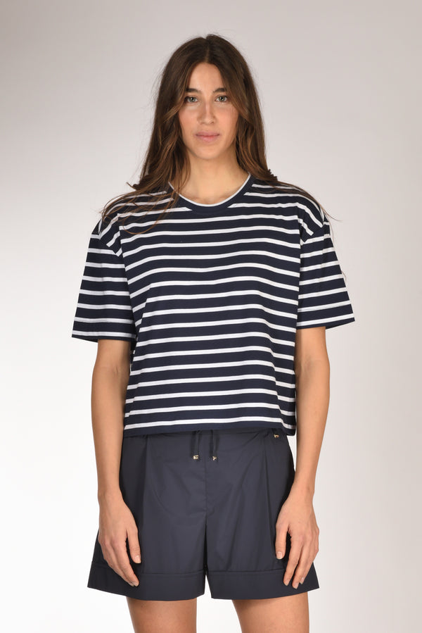 Allude Maglia Rigata Blu/bianco Donna-2