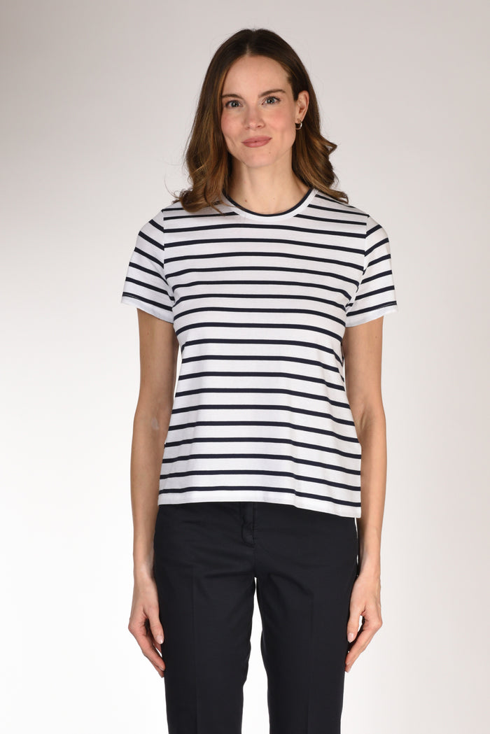 Allude Tshirt Maglia Bianco/blu Donna - 2