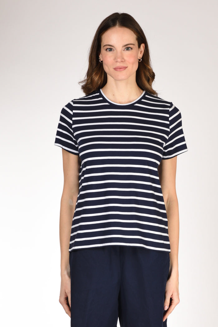 Allude Tshirt Maglia Blu/bianco Donna - 2