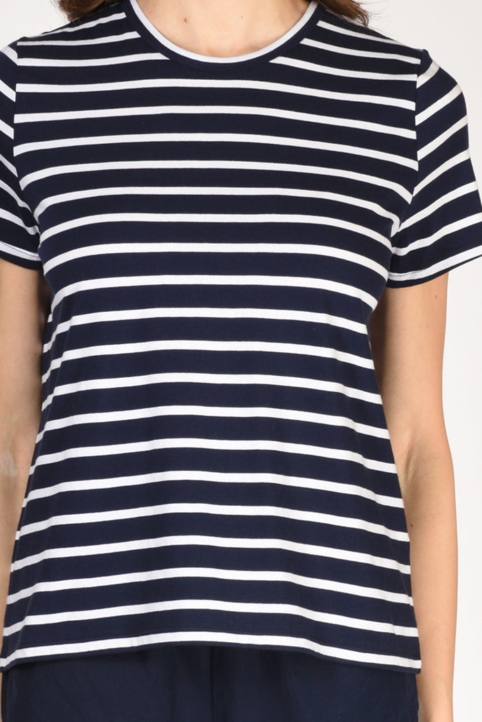 Allude Tshirt Maglia Blu/bianco Donna - 3