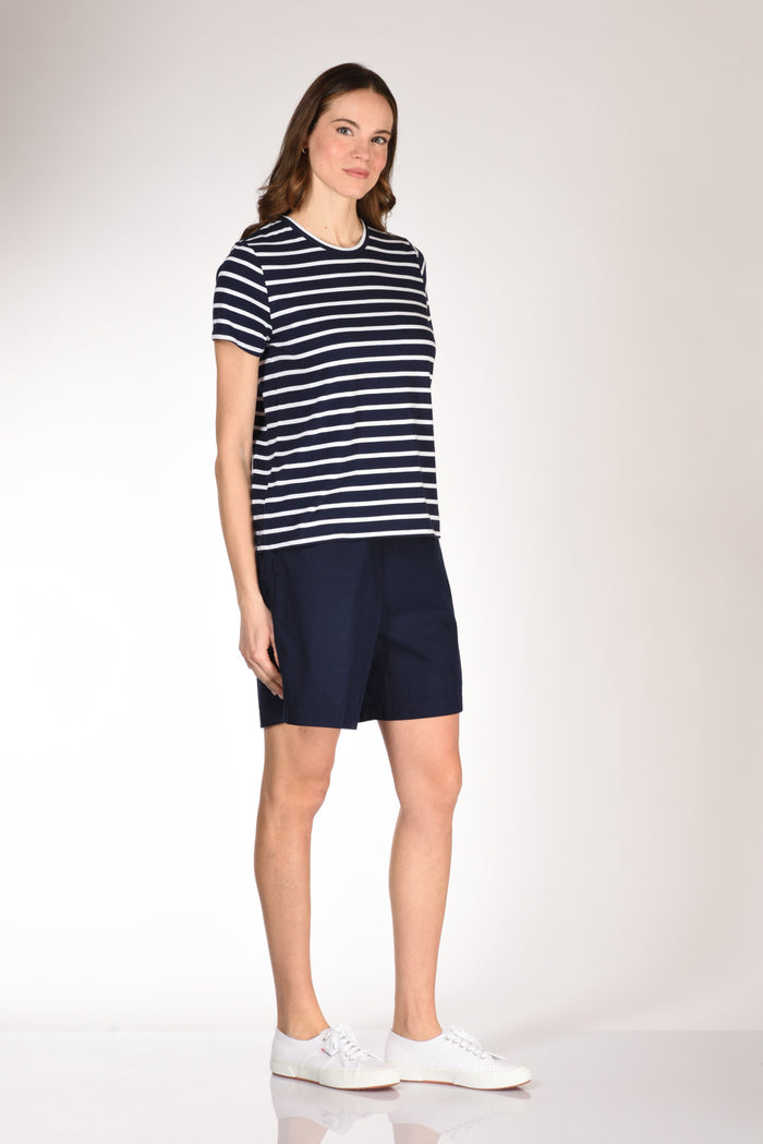 Allude Tshirt Maglia Blu/bianco Donna - 4