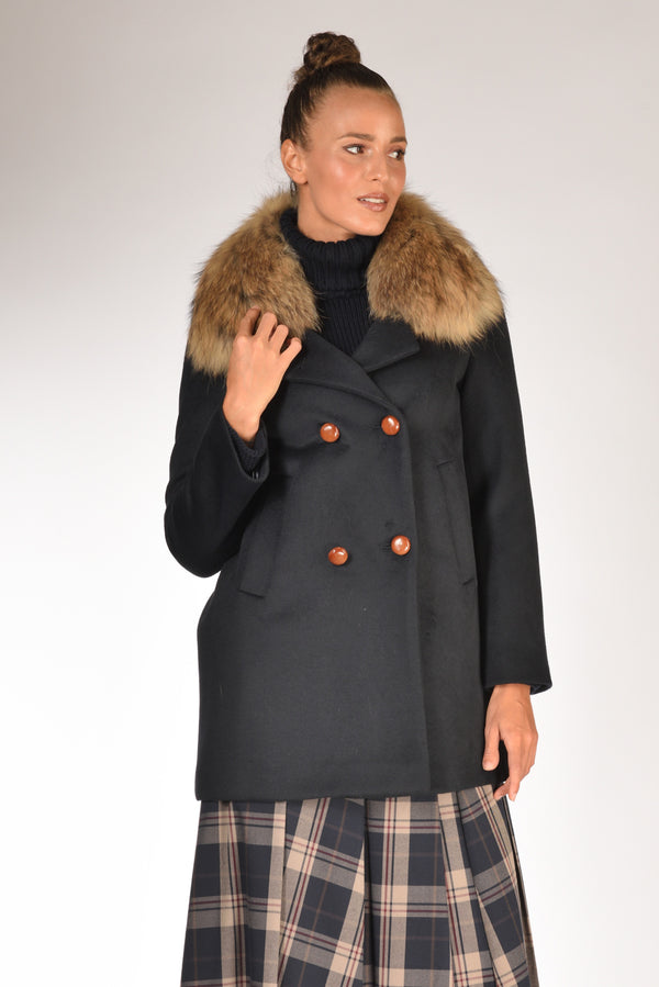 Ava Adore Caban Doppiopetto Blu Donna