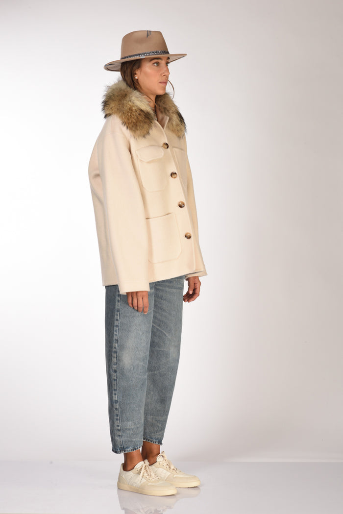 Ava Adore Caban Con Tasche Beige Chiaro Donna - 4