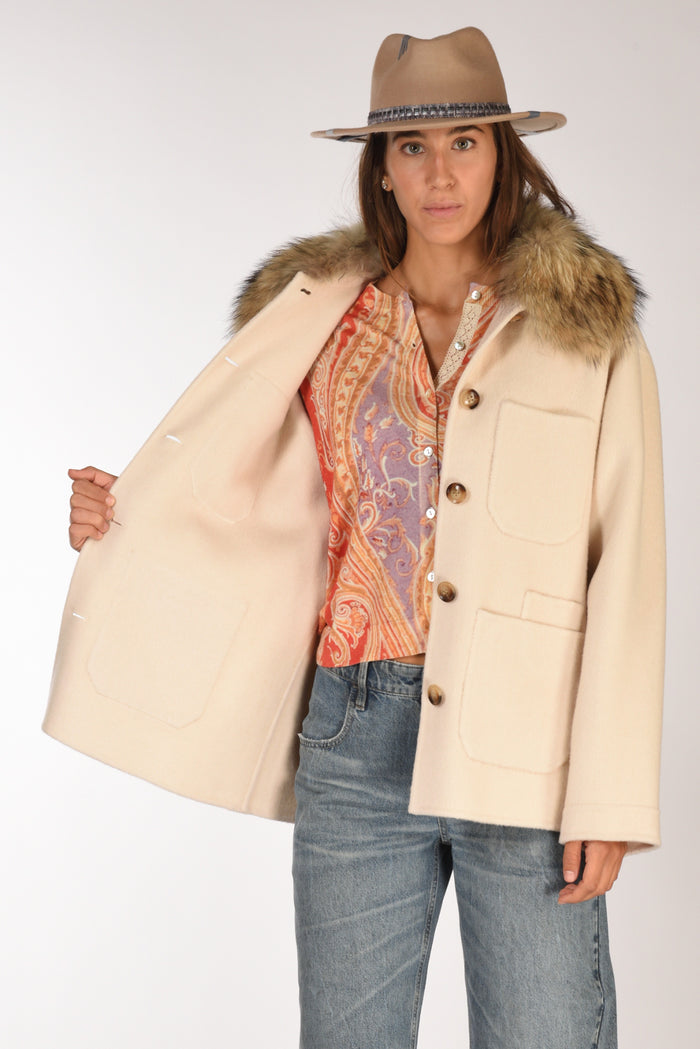 Ava Adore Caban Con Tasche Beige Chiaro Donna - 6