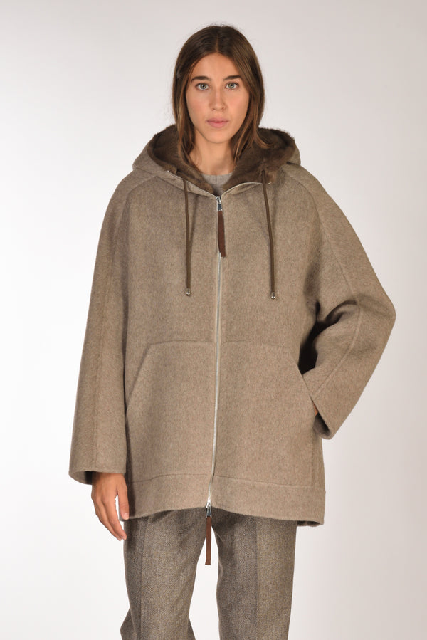 Ava Adore Giacca Zippata Beige Grigiato Donna