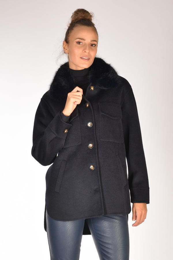 Ava Adore Caban Con Tasche Blu Donna