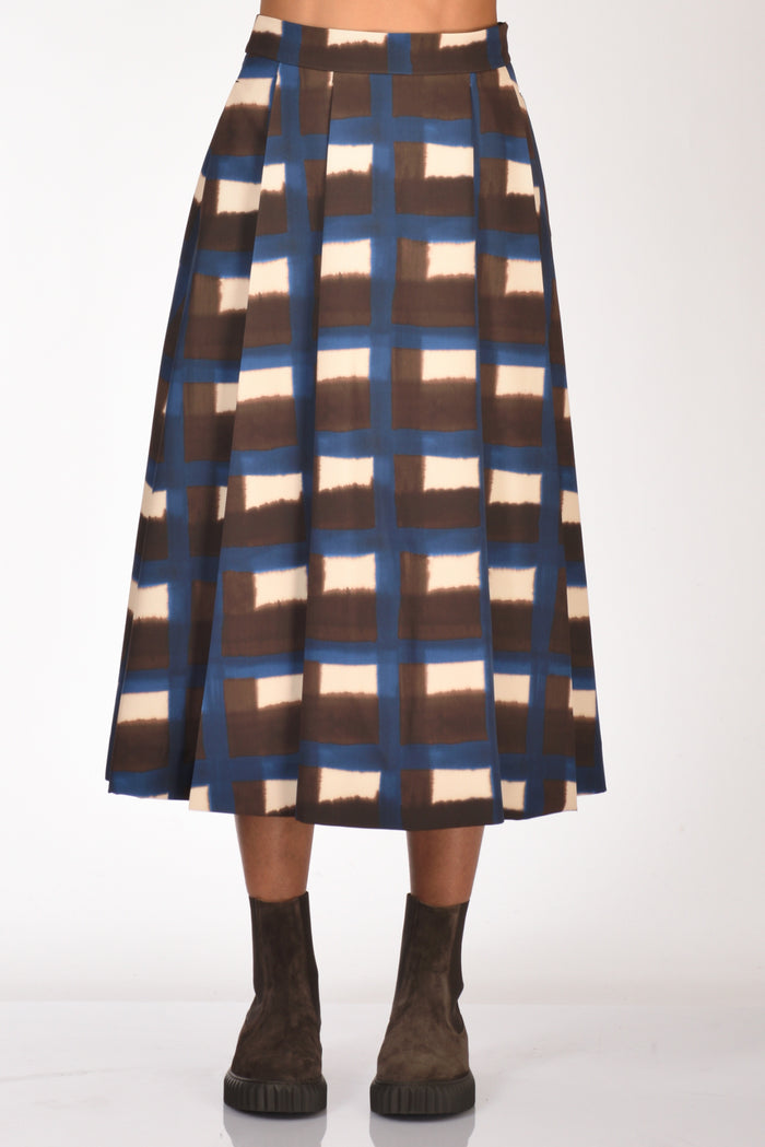 Incotex Slowear Gonna Michi Marrone/blu Donna - 3