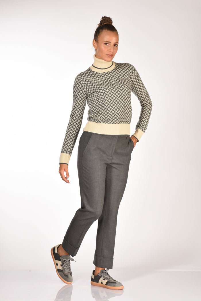 Incotex Slowear Pantalone Nevet Grigio Scuro Donna - 2