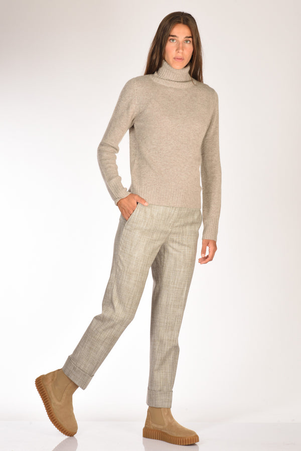 Incotex Slowear Pantalone Nevet Beige/grigio Donna-2