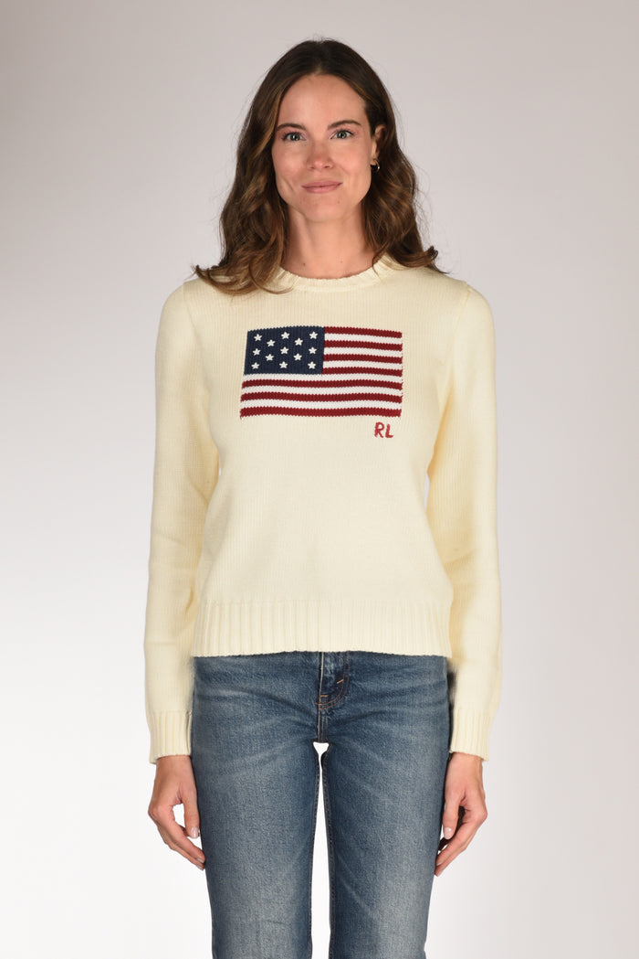 Polo Ralph Lauren Maglia Bandiera Giallo Chiaro Donna - 2