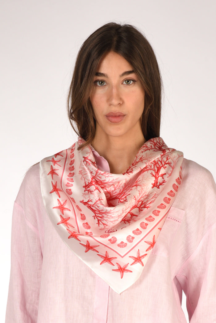 Mc2 Saint Barth Foulard Kitana Bianco/rosso Donna - 1