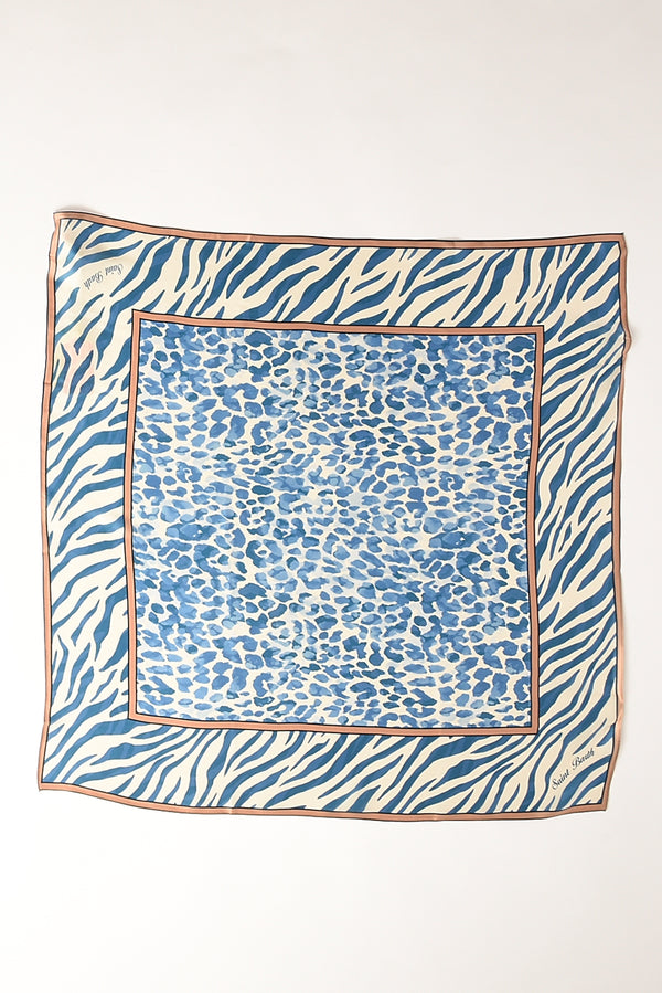 Mc2 Saint Barth Foulard Kitana Beige Chiaro/blu/azzurro Donna-2