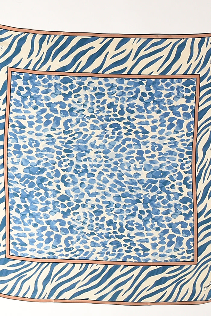 Mc2 Saint Barth Foulard Kitana Beige Chiaro/blu/azzurro Donna - 3