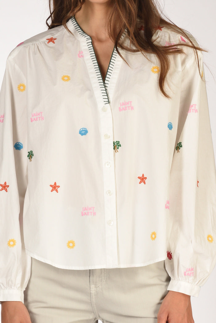 Mc2 Saint Barth Camicia Liona Bianco Donna - 3