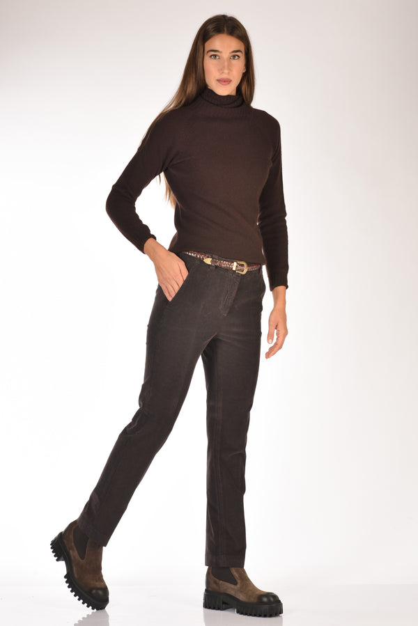 Incotex Slowear Pantalone Leyre Marrone Donna-2