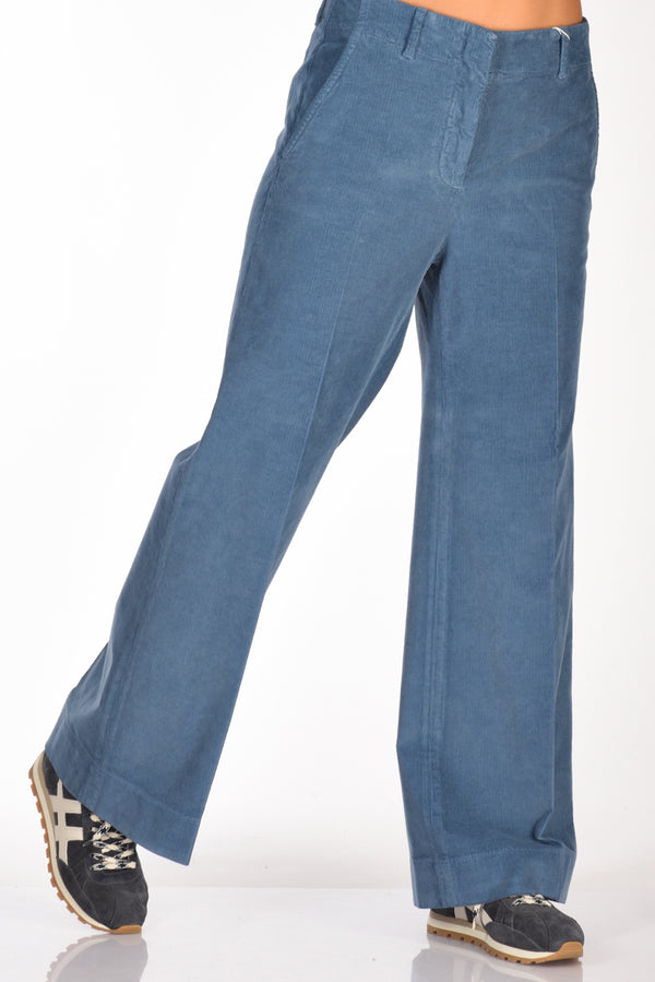Incotex Slowear Pantalone Ilya Azzurro Donna