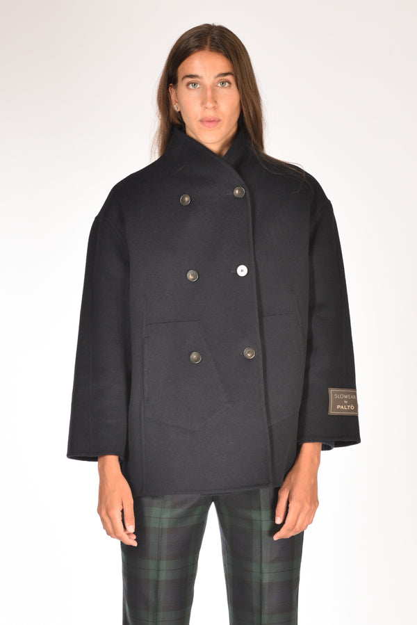 Montedoro Slowear Cappotto Asia Blu Donna-2