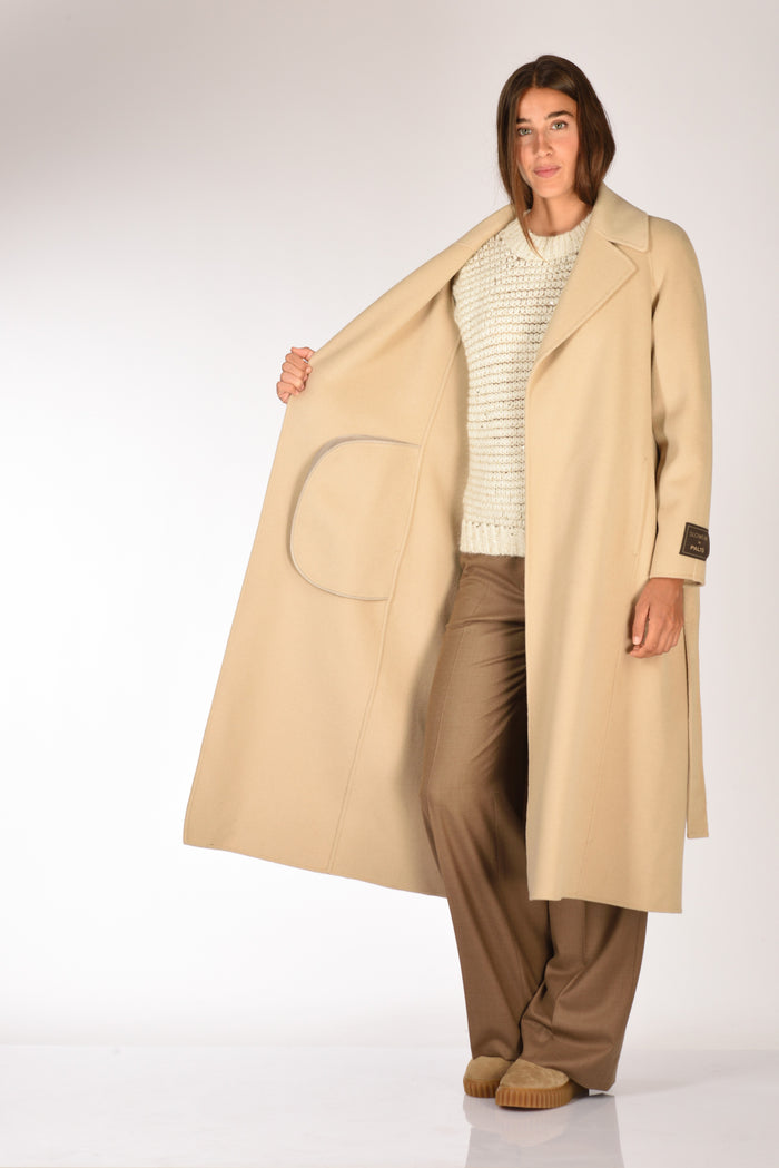 Montedoro Slowear Cappotto Bianca Beige Donna - 6