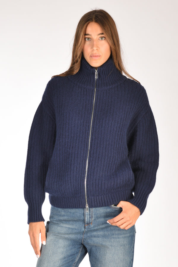 Zanone Slowear Maglia Bomber Blu Donna