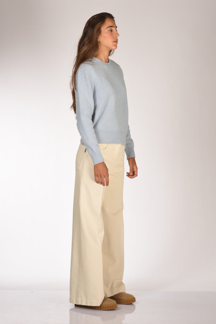 Zanone Slowear Maglia Girocollo Azzurro/beige Donna - 4