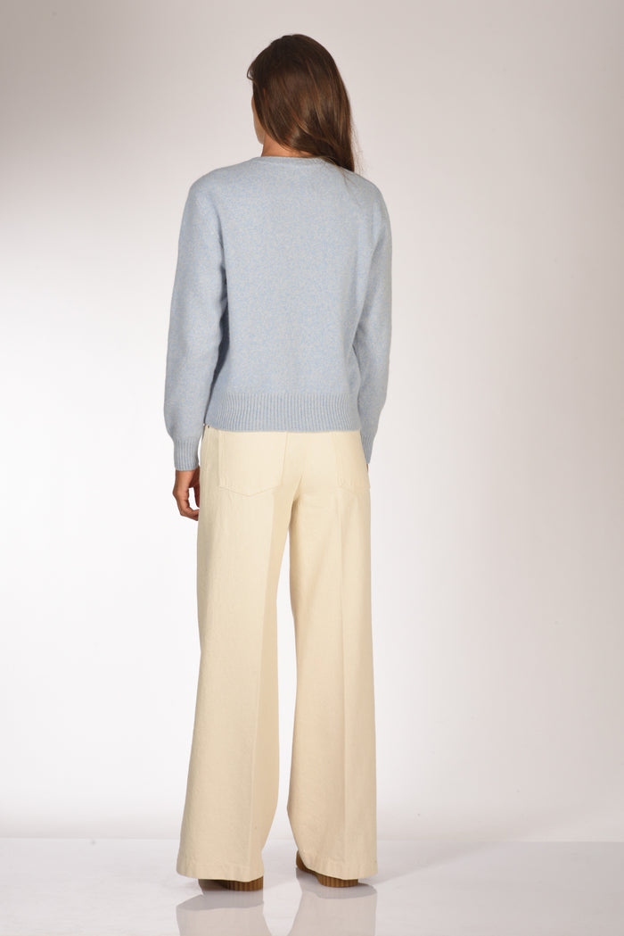 Zanone Slowear Maglia Girocollo Azzurro/beige Donna - 5