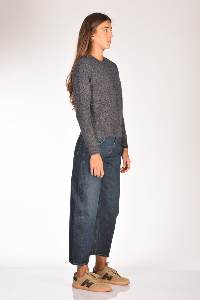 Zanone Slowear Maglia Girocollo Blu/marrone Donna - 4