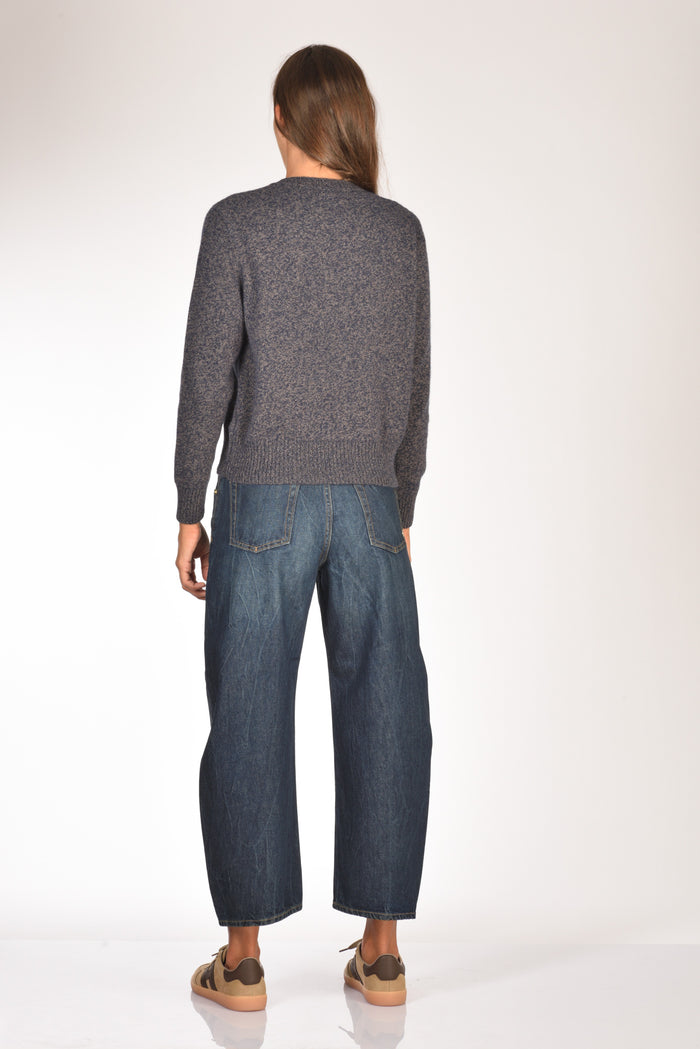 Zanone Slowear Maglia Girocollo Blu/marrone Donna - 5