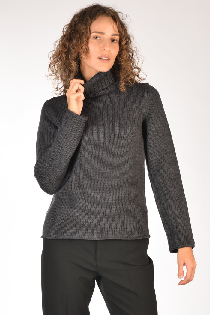 Zanone Slowear Maglia Collo Alto Grigio Donna - 1