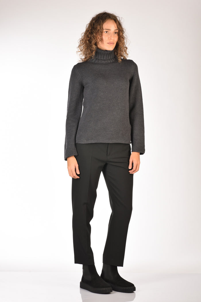 Zanone Slowear Maglia Collo Alto Grigio Donna - 4