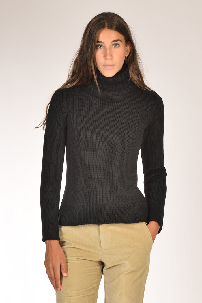 Zanone Slowear Maglia Collo Alto Nero Donna - 1