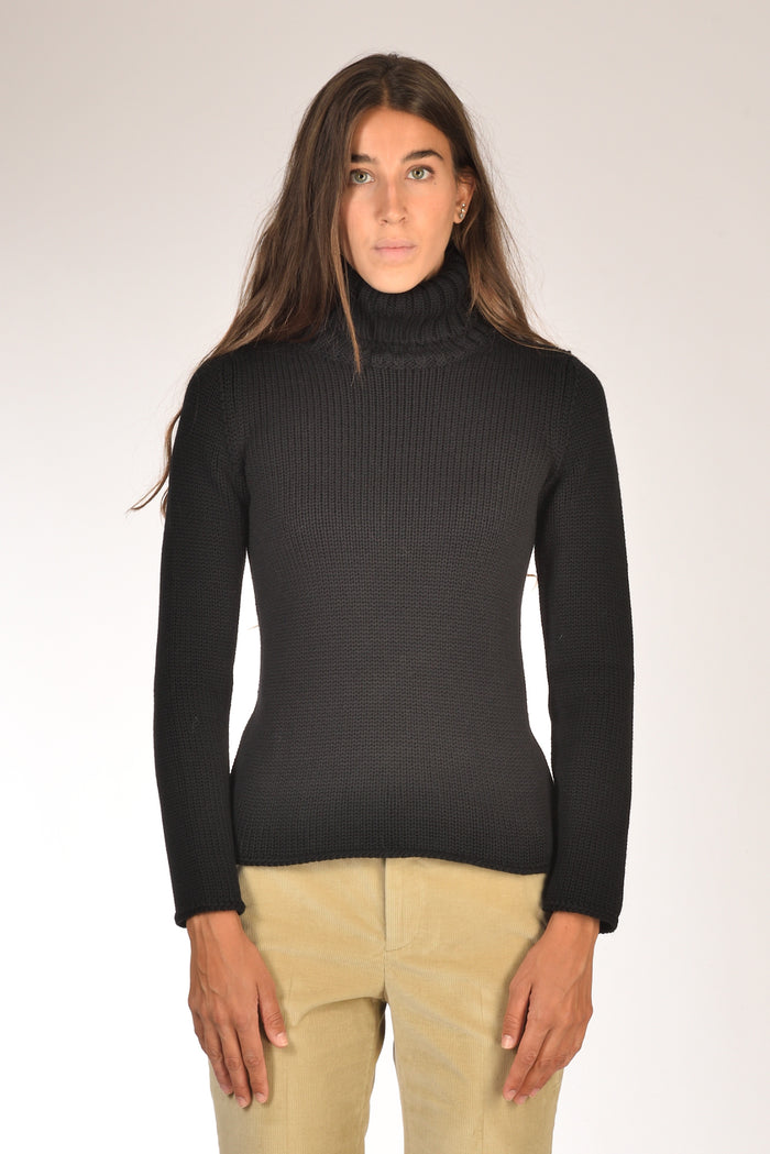 Zanone Slowear Maglia Collo Alto Nero Donna - 2