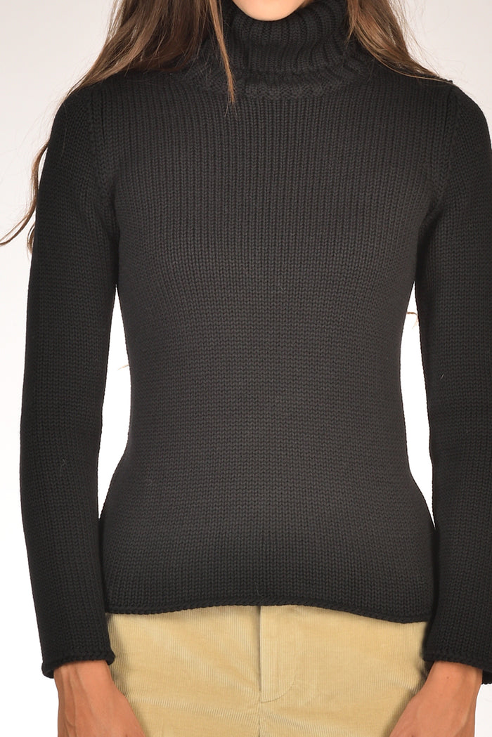 Zanone Slowear Maglia Collo Alto Nero Donna - 3