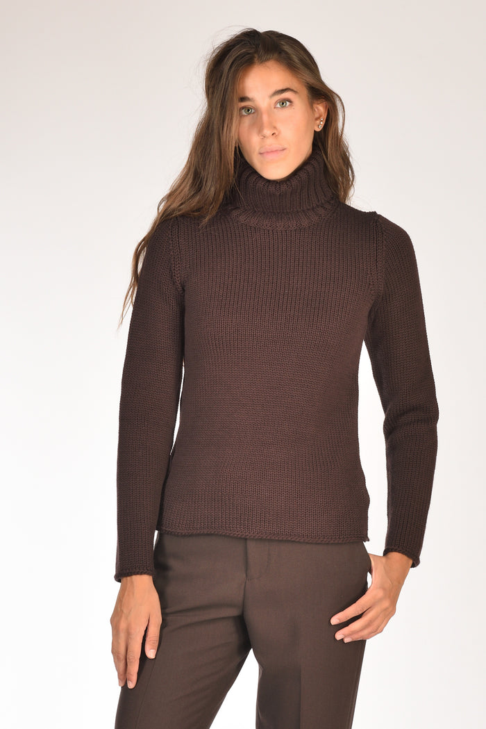 Zanone Slowear Maglia Collo Alto Marrone Donna - 1