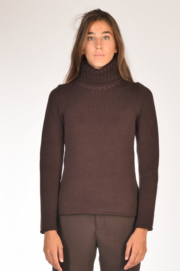 Zanone Slowear Maglia Collo Alto Marrone Donna-2