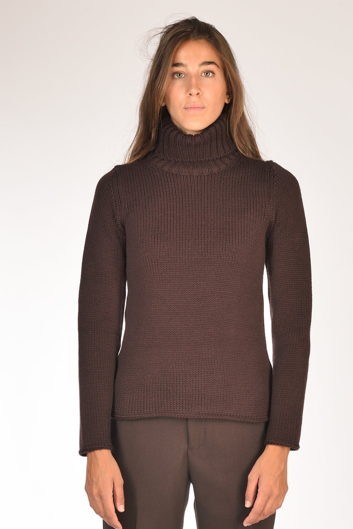 Zanone Slowear Maglia Collo Alto Marrone Donna - 2