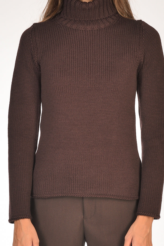 Zanone Slowear Maglia Collo Alto Marrone Donna - 3