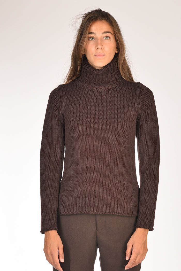 Zanone Slowear Maglia Collo Alto Marrone Donna - 4