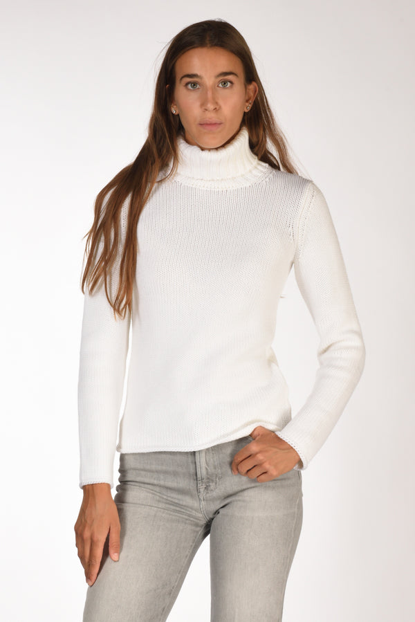 Zanone Slowear Maglia Collo Alto Bianco Donna