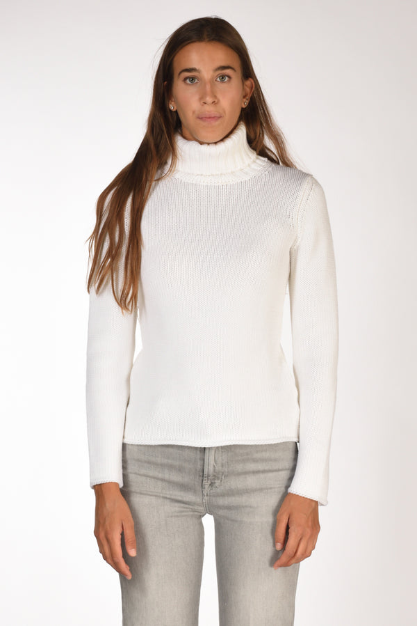 Zanone Slowear Maglia Collo Alto Bianco Donna-2