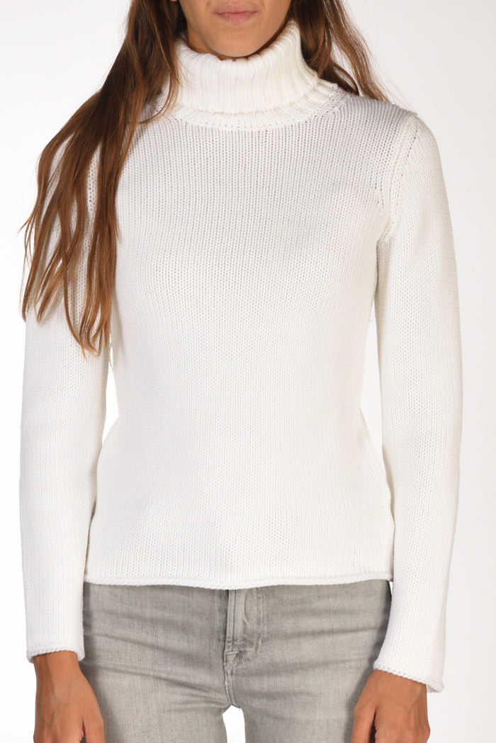 Zanone Slowear Maglia Collo Alto Bianco Donna - 3