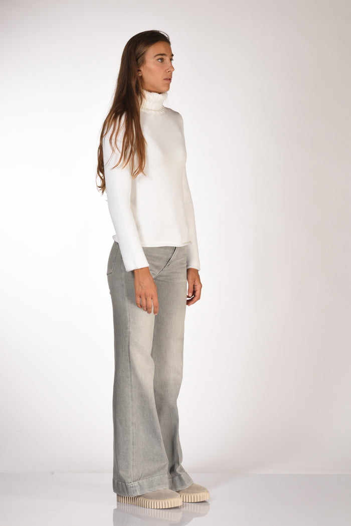 Zanone Slowear Maglia Collo Alto Bianco Donna - 4