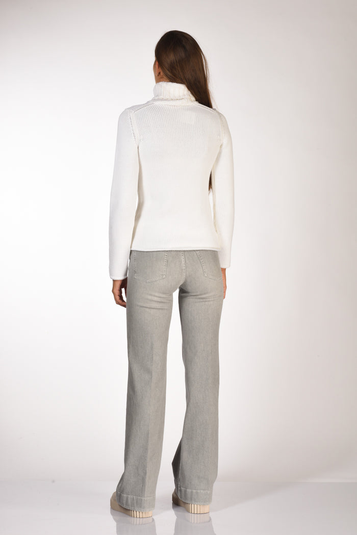 Zanone Slowear Maglia Collo Alto Bianco Donna - 5
