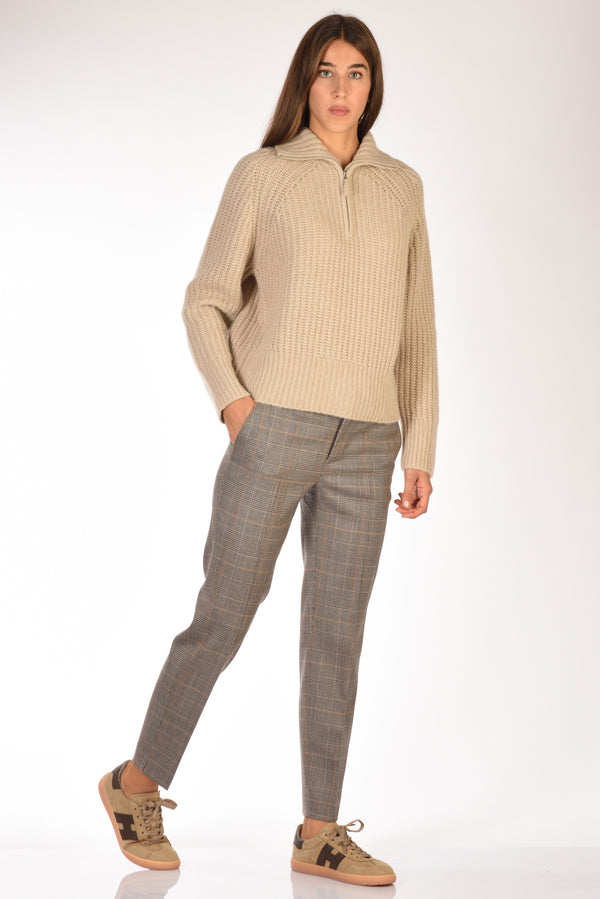 Pt Torino Pantalone New York Bianco/nero/beige Donna-2