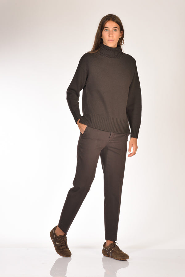 Pt Torino Pantalone New York Marrone Donna-2