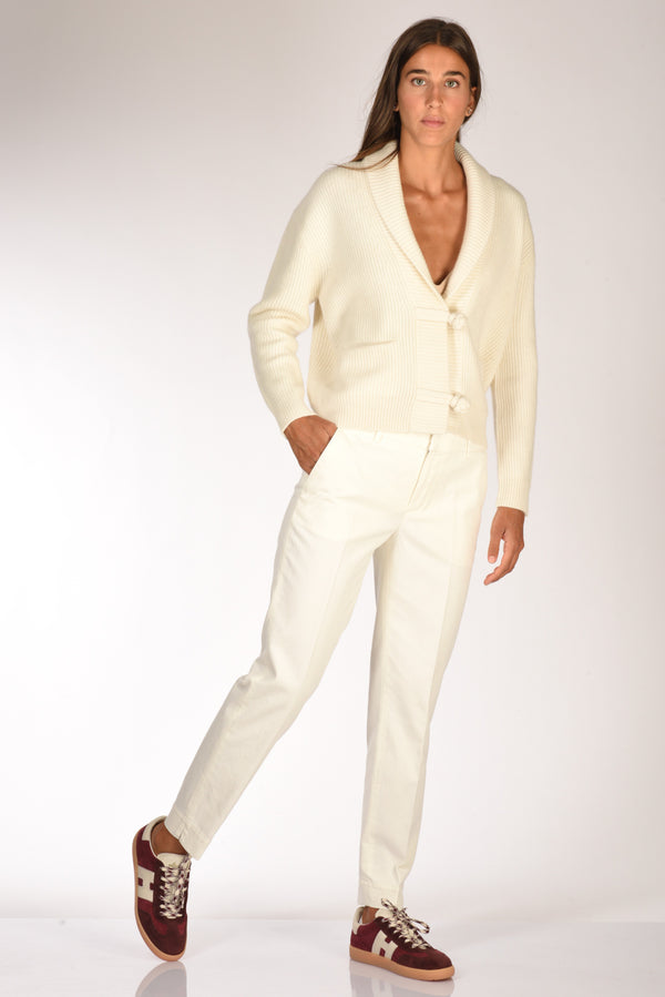 Pt Torino Pantalone New York Bianco Donna-2