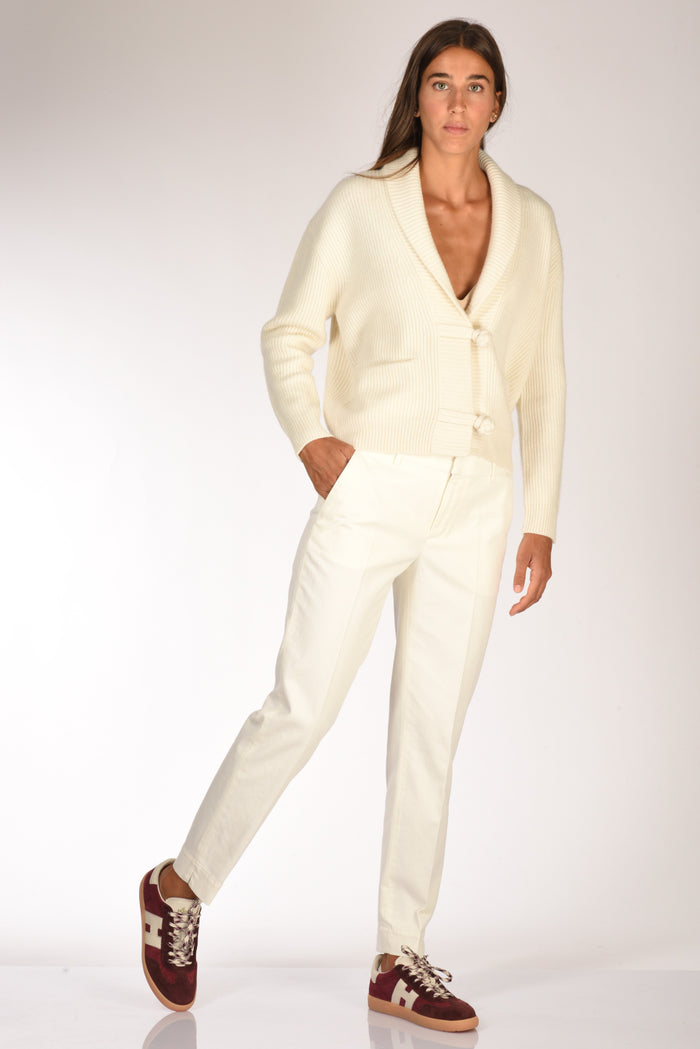 Pt Torino Pantalone New York Bianco Donna - 2