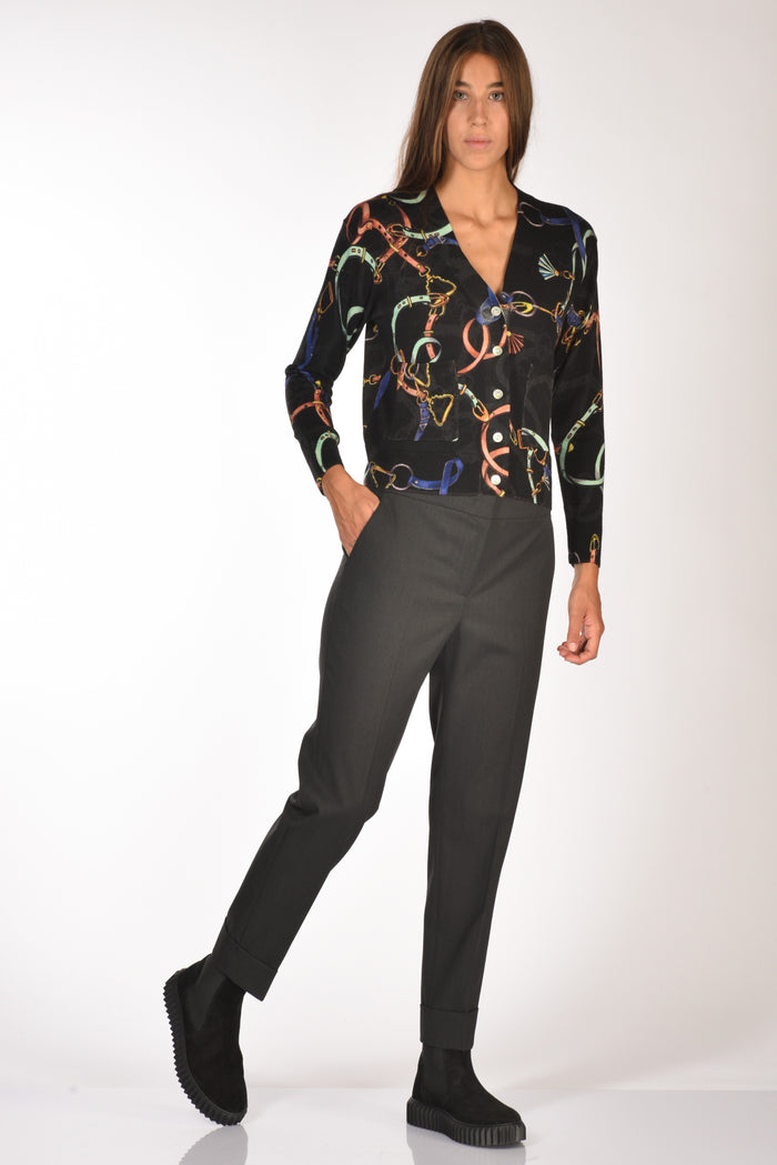 Pt Torino Pantalone Andrea Grigio Scuro Donna - 2