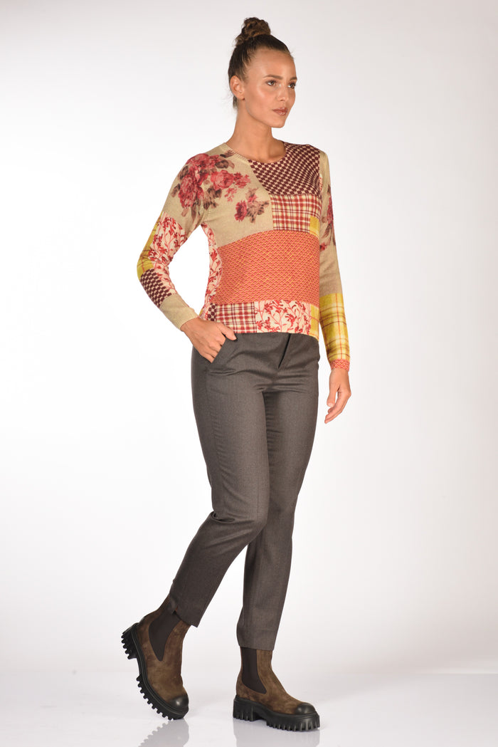 Pt Torino Pantalone New York Marrone Chiaro Donna - 2