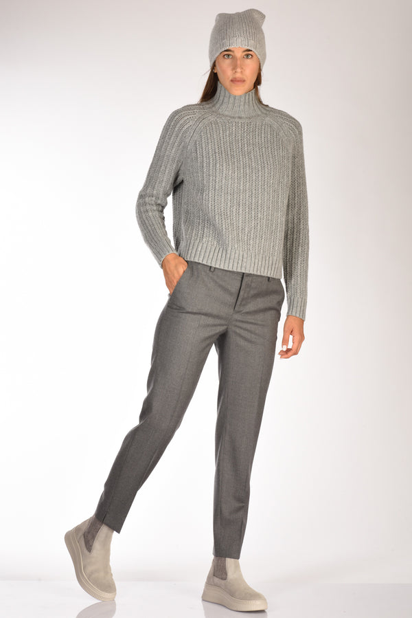 Pt Torino Pantalone New York Grigio Chiaro Donna-2