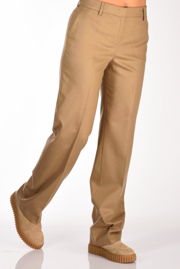 Pt Torino Pantalone Ambra Beige Scuro Donna - 1